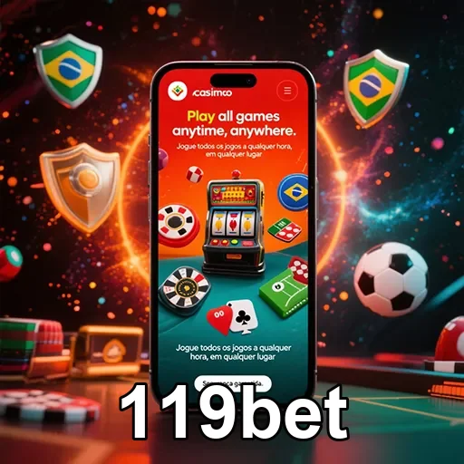 Imagem do aplicativo 119bet com opções de apostas, promovendo o site 119bet para apostas esportivas
